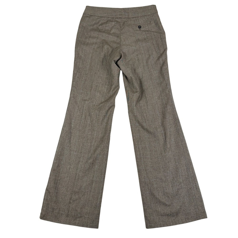 Vintage Banana Republic Brown Plaid Wool Wide Leg Lined Trousers Women's 6 - Picture 6 of 8